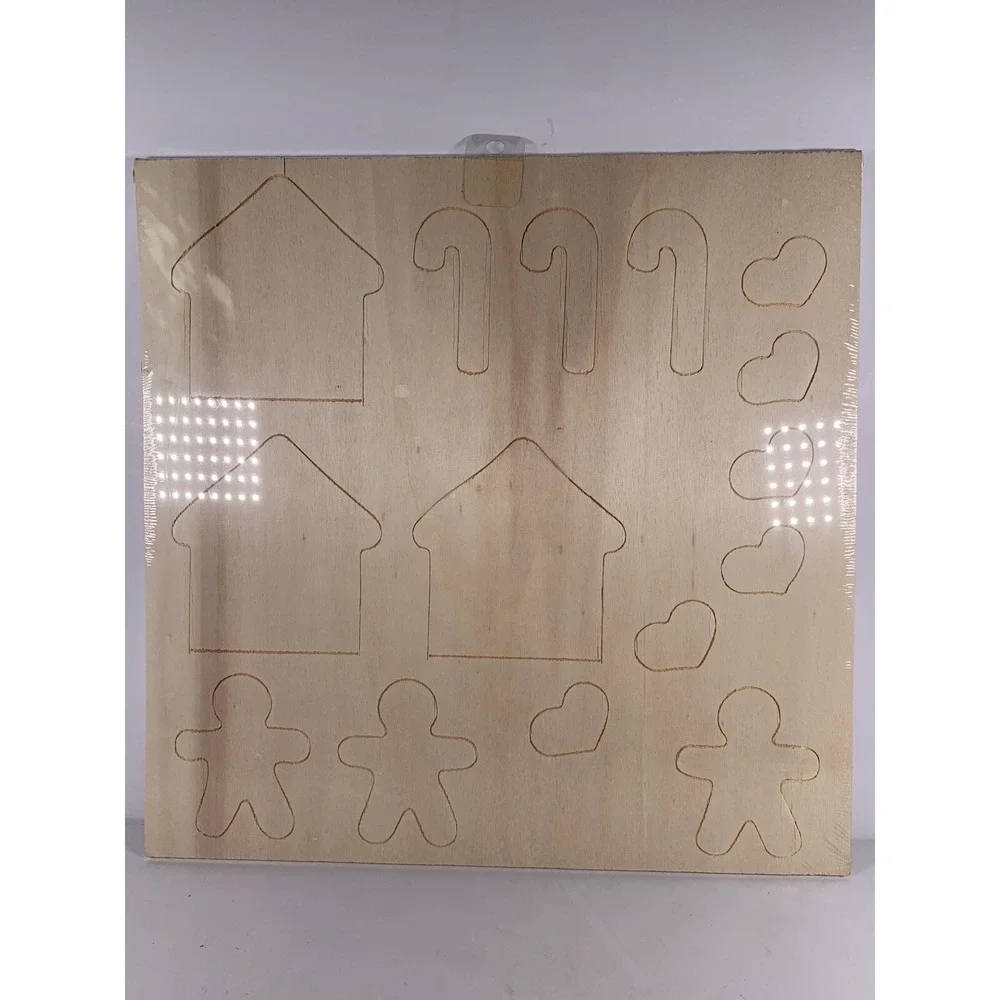 Christmas DEMIS Gingerbread‎ Wood Wreath 11 inch Cute & Clever Cut-Outs NOS